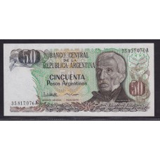 ARGENTINA COL. 681b BILLETE DE 50 PESOS ARGENTINOS BOT. 2619a SIN CIRCULAR UNC